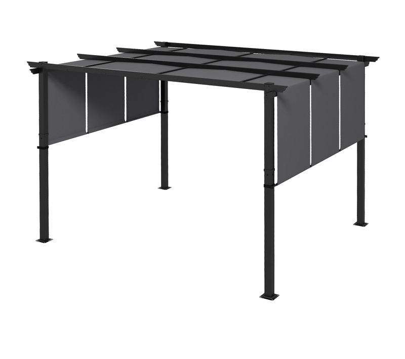 Pergola 3 Toiles Coulissantes - Dim. 3,57l X 2,96l X 2,35h M