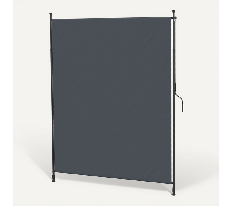 Store Vertical Réglable Brise-vue Avec Manivelle - Sans Perçage - Alu Métal