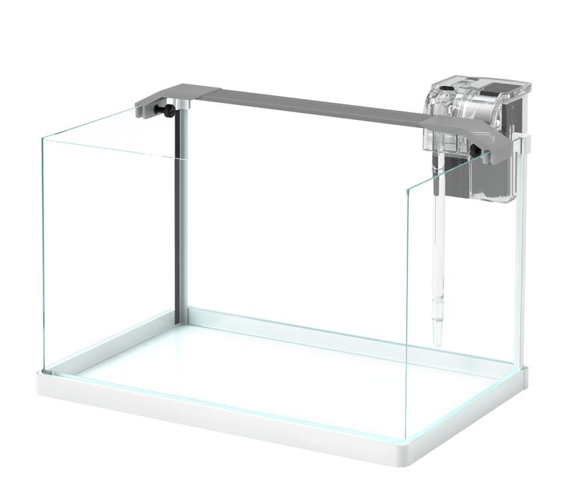 Aquarium En Verre 20l - Lumières LED, Pompe à Filtre - Blanc