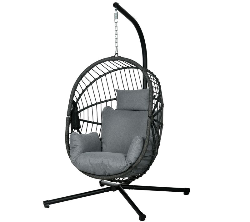 Fauteuil Suspendu Pliable De Jardin Avec Coussin