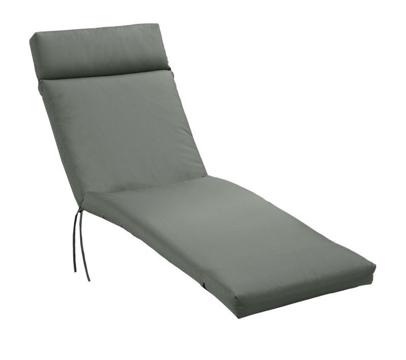 Matelas Bain De Soleil Transat Tissu Gris Foncé