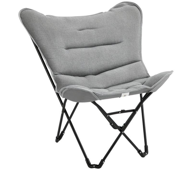 Fauteuil Papillon - Chaise De Camping Pliable - Gris
