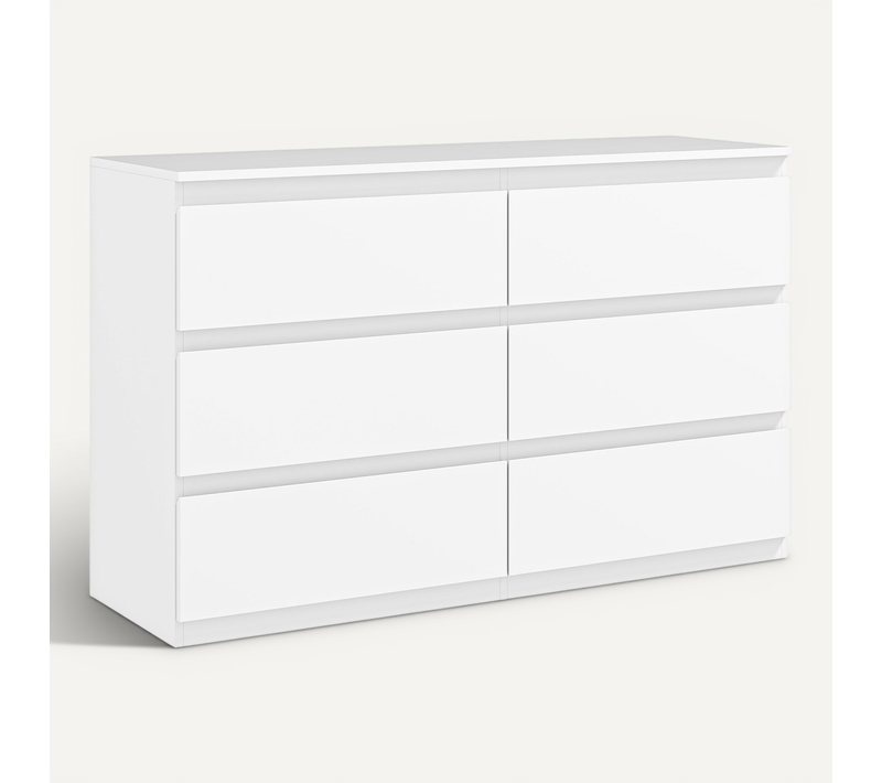 Commode 6 Tiroirs Coulissants Sans Poignées