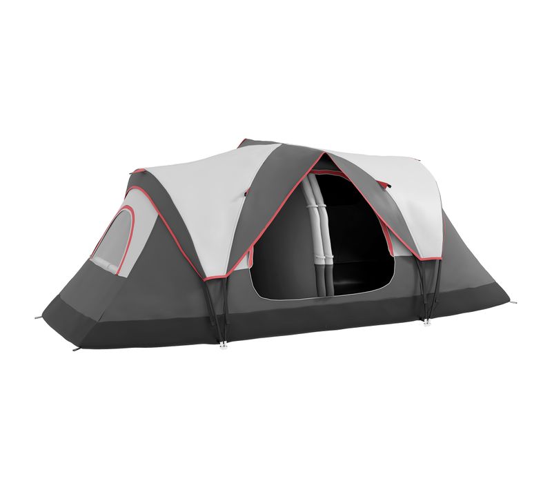 Tente De Camping Familiale 6-8 Pers. Double Toit Moustiquaire Sac