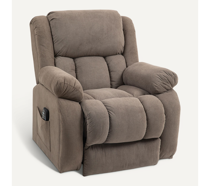 Fauteuil Releveur Massant Chauffant Inclinable Rétractable Tissu