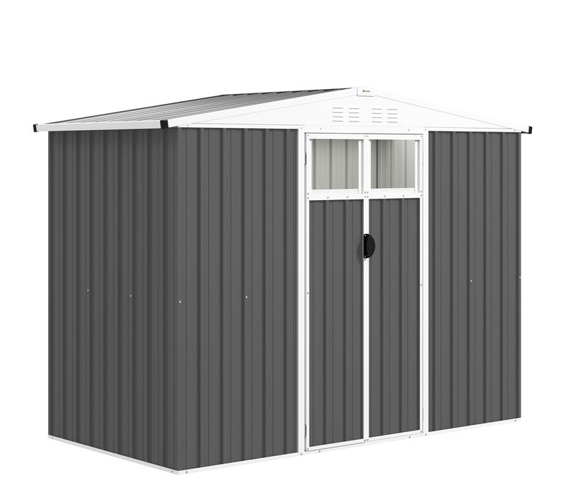 Abri De Jardin Surface 2,7 M² - 2 Portes Fenêtres évents - Tôle D'acier
