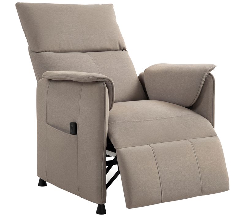 Fauteuil Relax Électrique Inclinable Repose-pieds Rétractable Velours