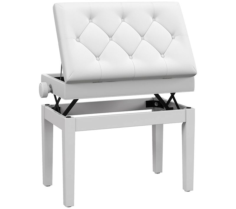 Banquette Coffre Piano Blanc
