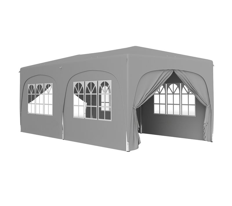 Tonnelle Barnum Pop Up Automatique 3x6 M Réglable Avec Accessoires