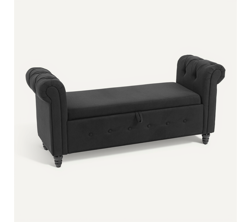 Banquette Coffre Rangement 2 En 1 Chesterfield Aspect Lin
