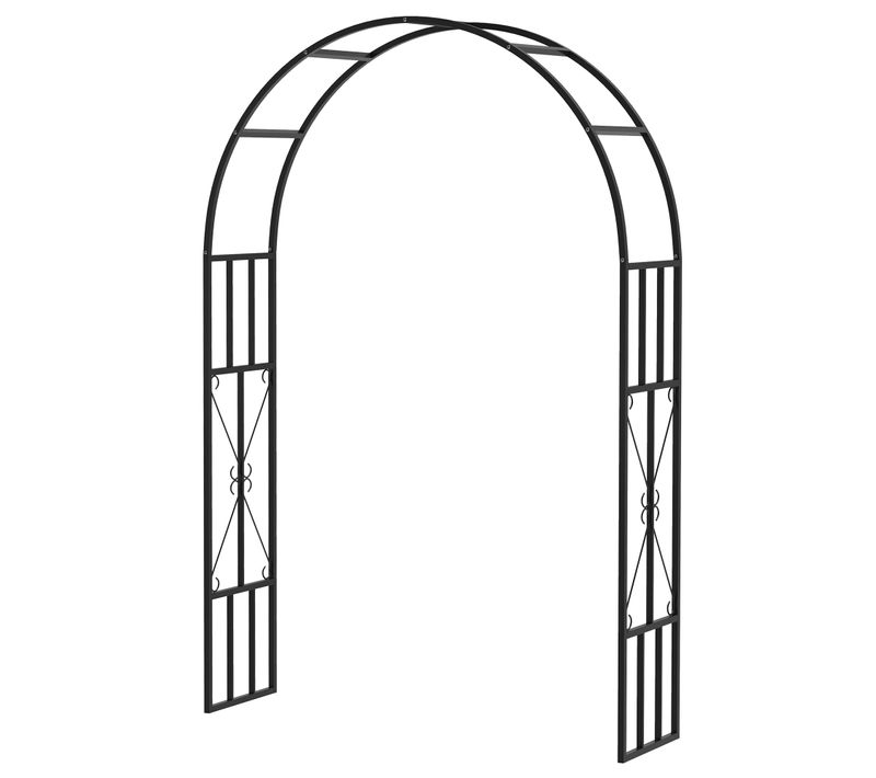 Arche De Jardin Arche à Rosiers Style Fer Forgé 150 X 40 X 223 Cm Métal Noir