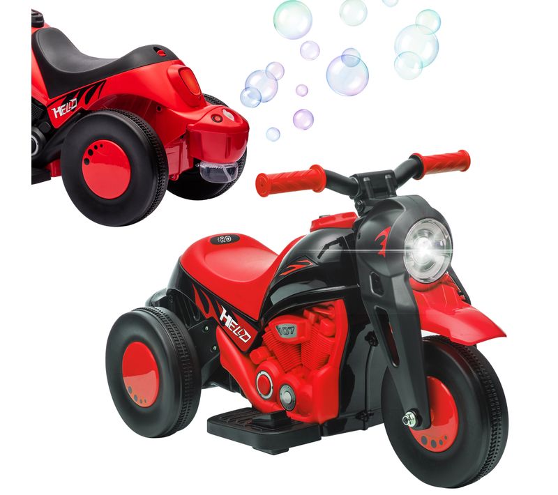Moto Électrique Enfant Chopper 3km/h 3 Roues Nombreux Effets