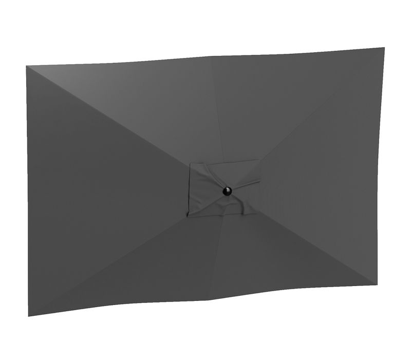 Toile Remplacement Parasol 3 X 2 M 6 Baleines Tissu Upf 50+