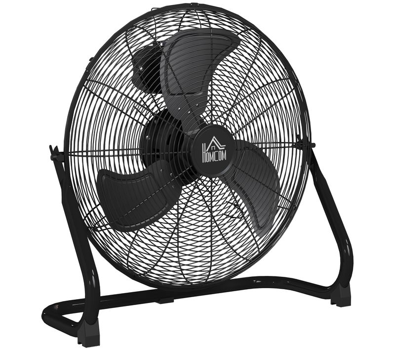 Ventilateur De Table Bureau Design Portable Réglable 3 Vitesses Métal Noir