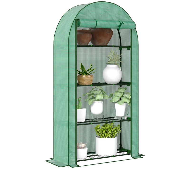 Serre De Balcon 4 étagères Vert