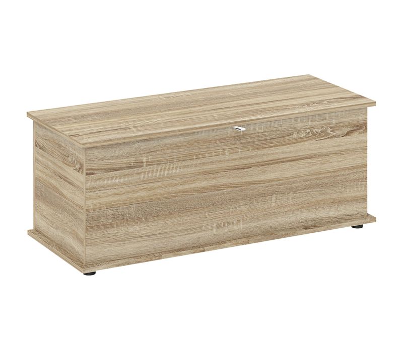 Coffre Malle De Rangement Dim. 100l X 40l X 40h Cm Panneaux Particules