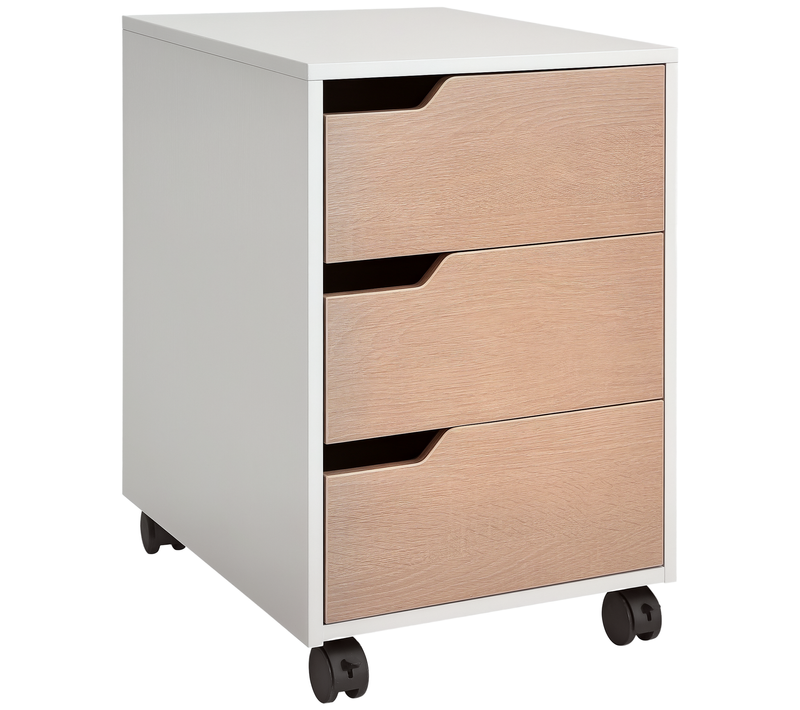 Caisson De Bureau Rangement Sur Roulettes 3 Tiroirs