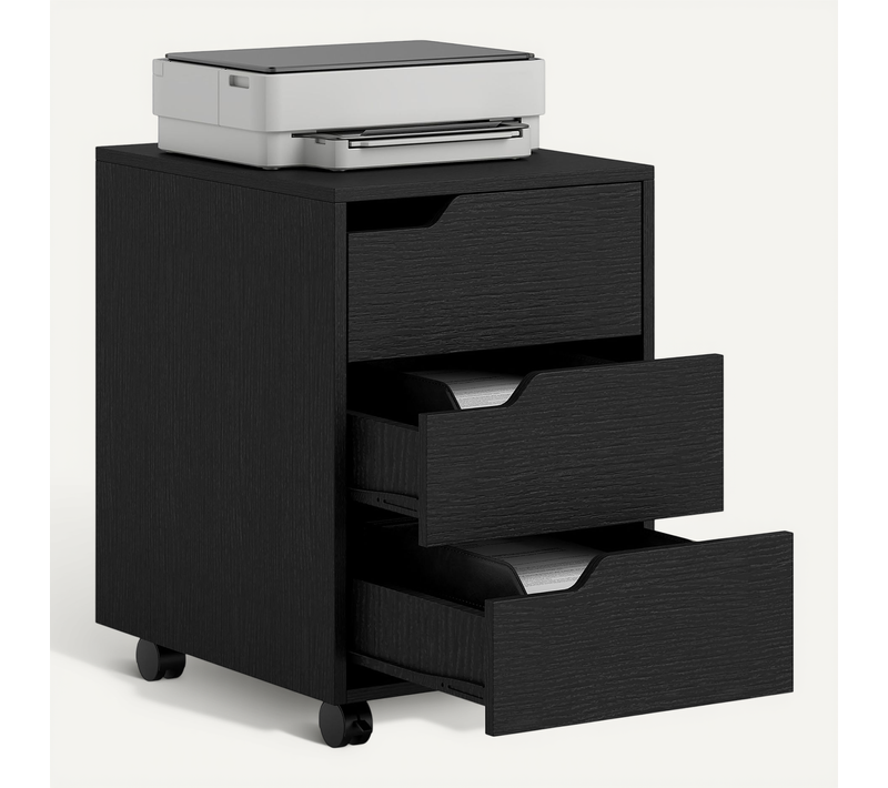 Caisson De Bureau Rangement Sur Roulettes 3 Tiroirs