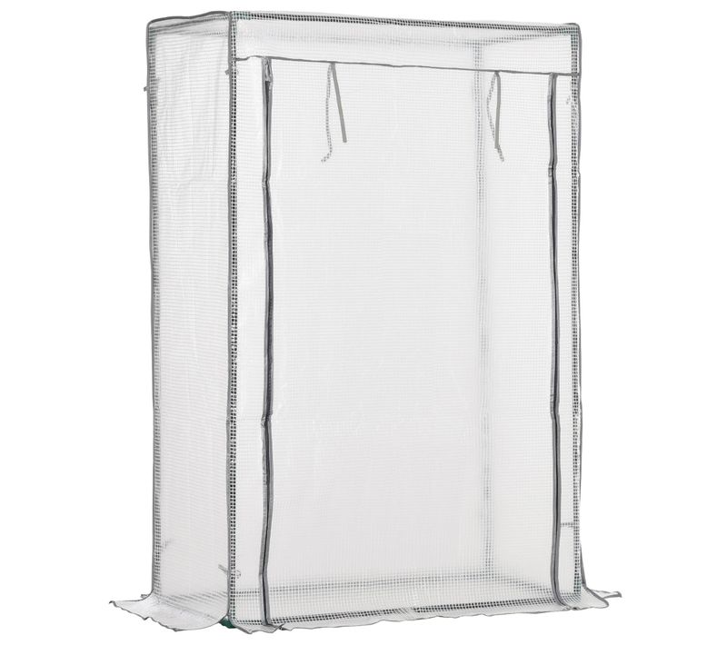 Serre De Jardin à Tomates Acier Thermolaqué Pvc Blanc Transparent