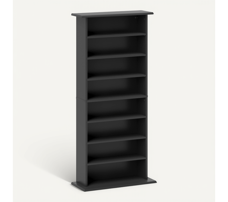étagère Range Cd - Meuble Cd Dvd - 8 Compartiments 6 étagères