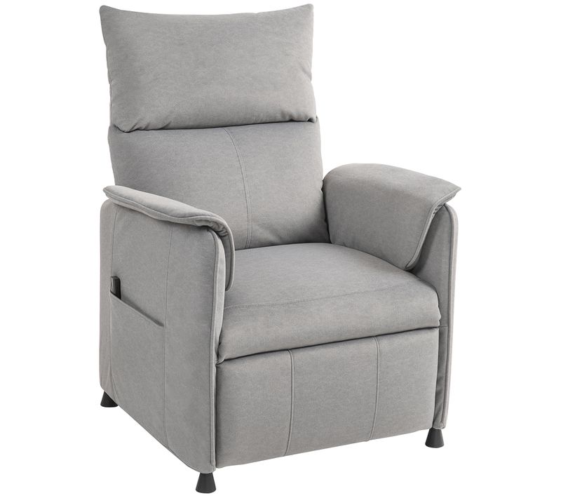 Fauteuil Relax Électrique Inclinable Repose-pieds Rétractable Velours