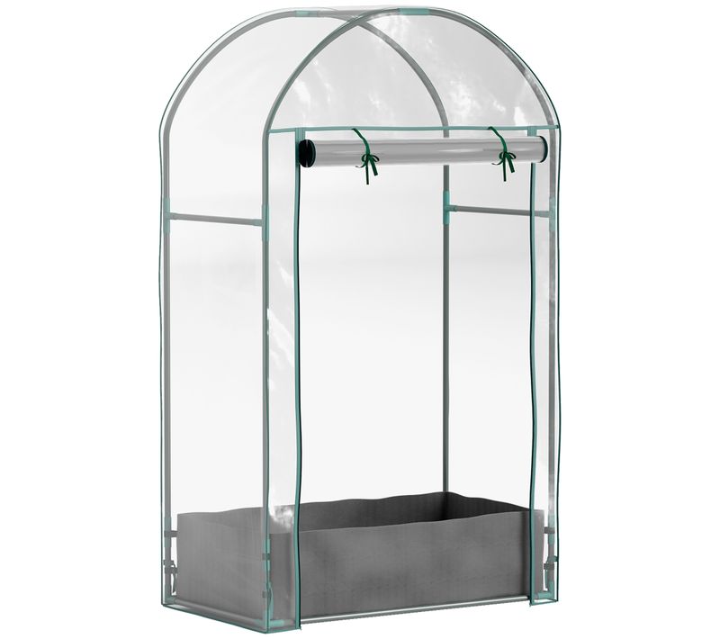 Mini Serre De Jardin Balcon Avec Sac Plantation - 89 X 50 X 152 Cm