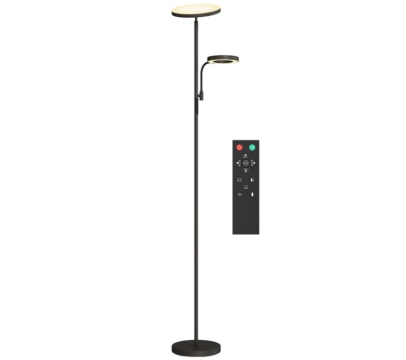 Lampadaire LED 42w Dimmable 2700k-6500k 4 Couleurs 4 Modes Télécommande Noir