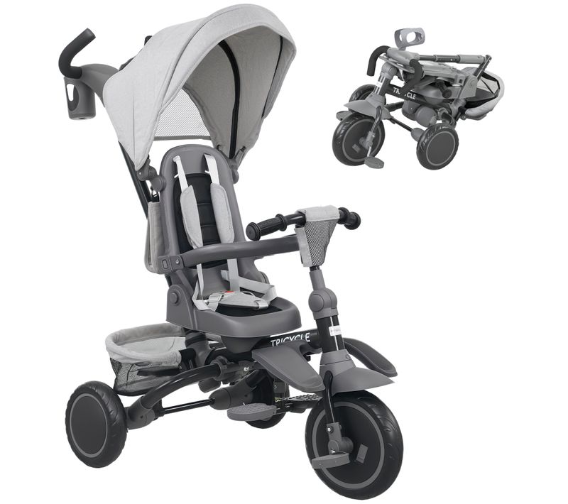 Tricycle Évolutif Pliable Réglable 6 En 1