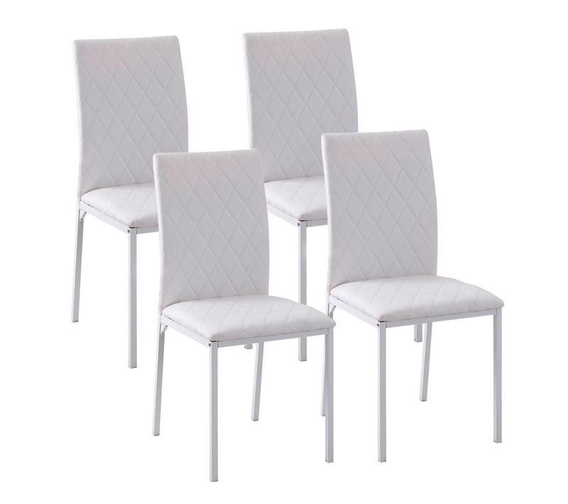Lot De 4 Chaises De Salon Design Chesterfield