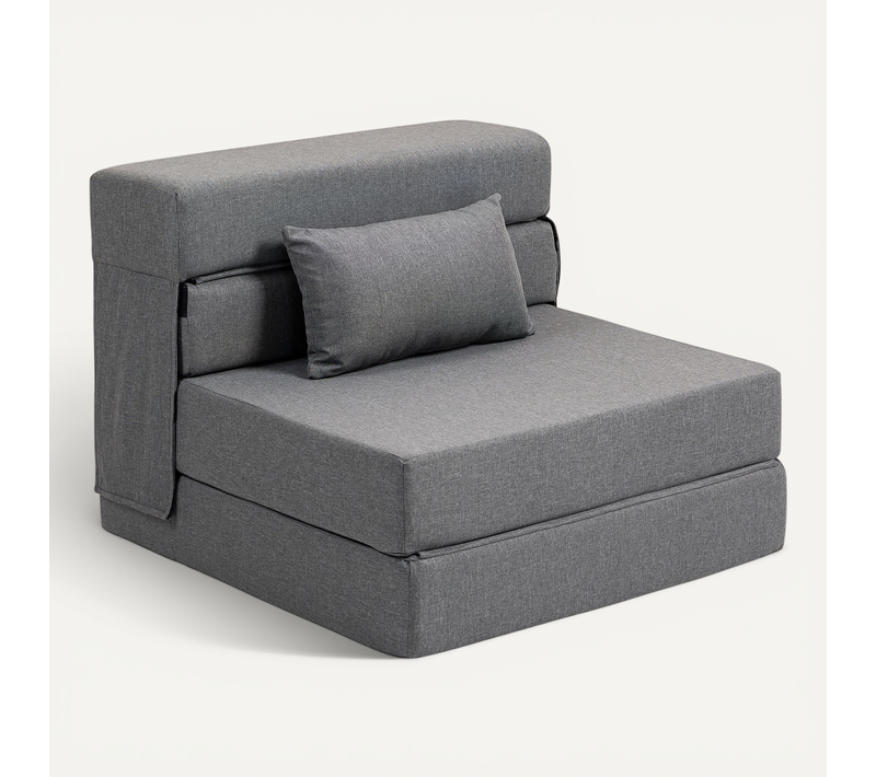 Chauffeuse Futon Grand Confort Avec Coussin Tissu Toucher Lin