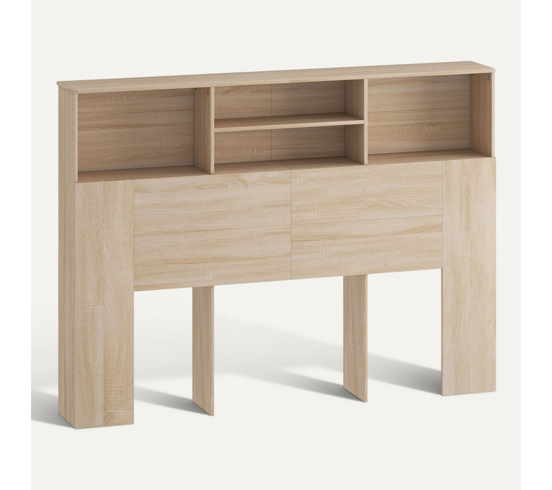 Tête De Lit Avec Rangement 140 Cm - 4 Niches, Grande étagère