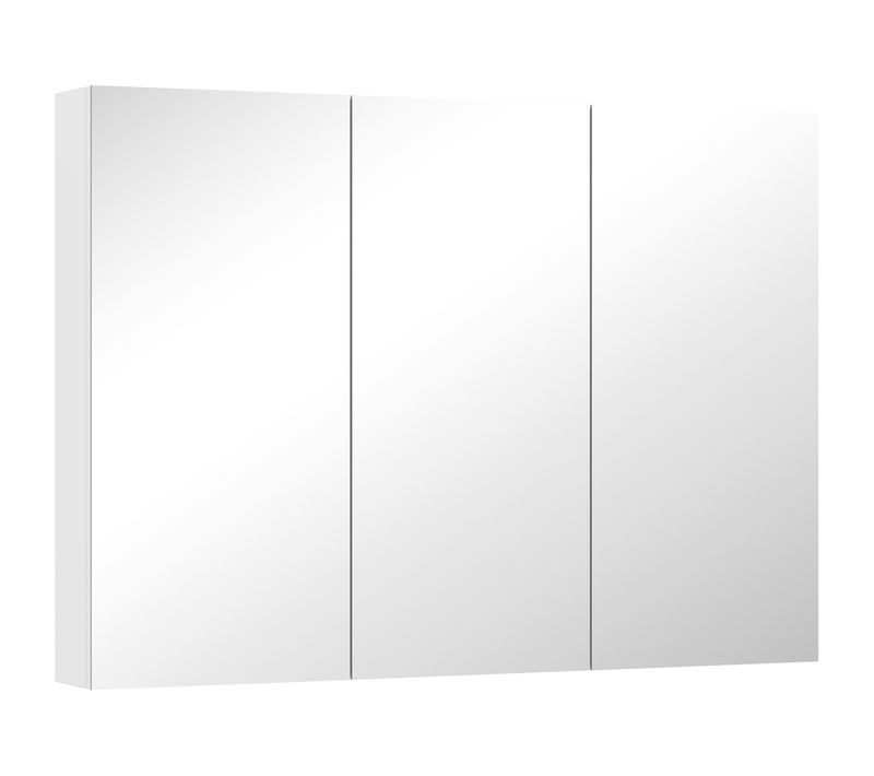 Armoire Miroir Murale Salle De Bain Design 3 Portes 4 étagères