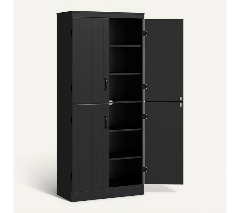 Buffet Haut Armoire De Cuisine 4 Portes Hauteur 177 Cm