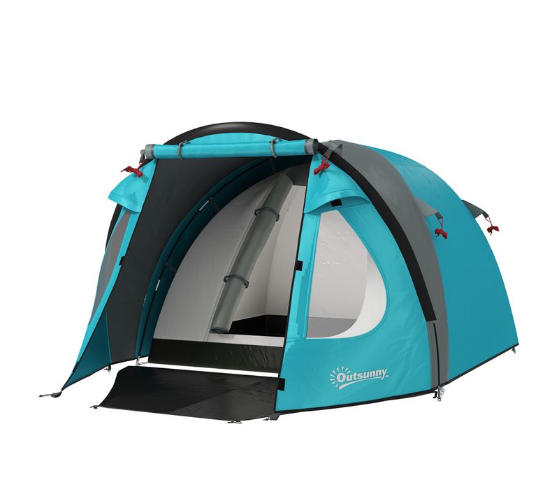 Tente De Camping 2-4 Personnes - Tente Dôme Familiale Avec Sac De Transport