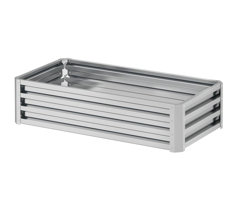 Carré Potager De Jardin 120 X 60 X 30 Cm Tôle D'acier Ondulée