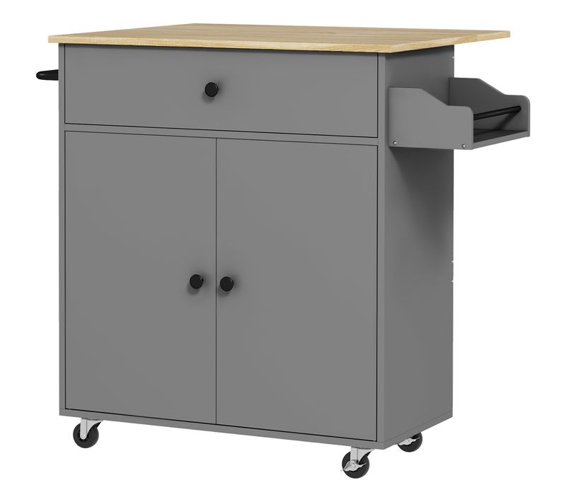 Desserte De Cuisine 2 Portes étagère Tiroir Support épices