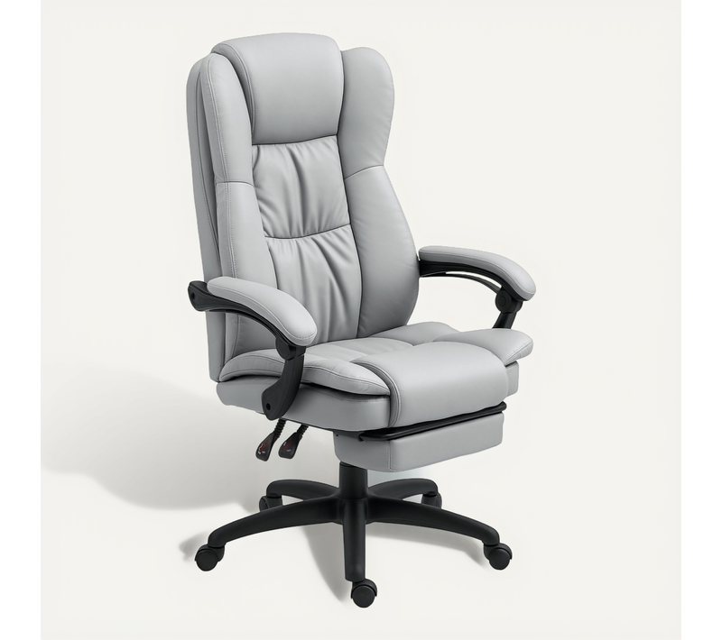 Fauteuil Bureau Massant Inclinable Réglable Repose-pieds Rétractable