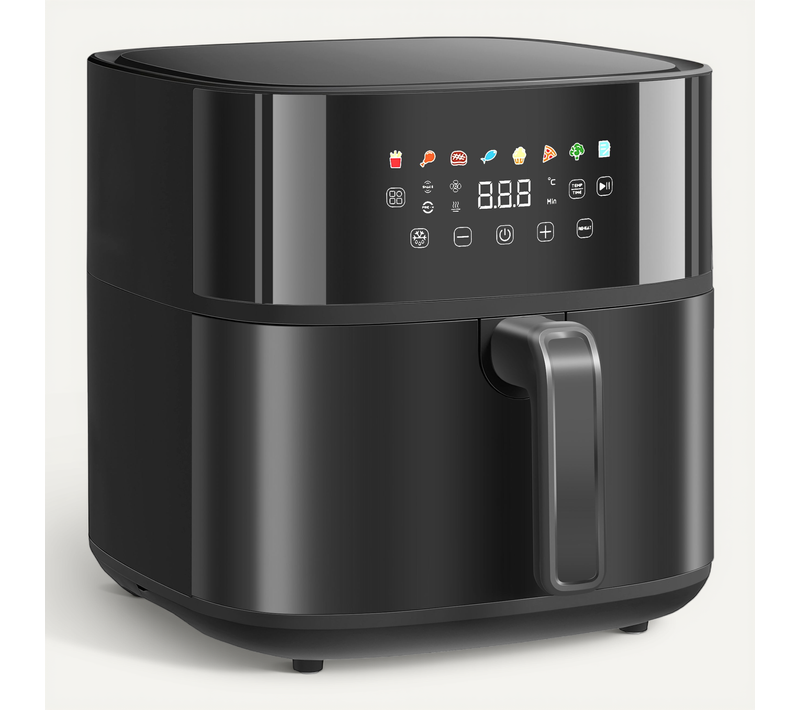 Friteuse à Air Sans Huile Air Fryer 1700w 8l Multifonction Noir