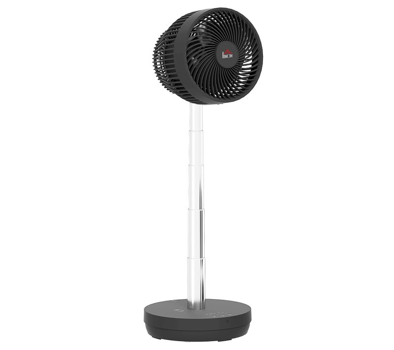 Ventilateur De Table Sur Pied 2 En 1 Oscillant Réglable Rechargeable 10 Vitesses