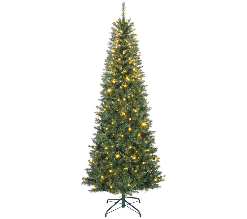 Sapin De Noël Artificiel LED X 350 Blanc Chaud Ou Multicolore H.210 Cm Vert