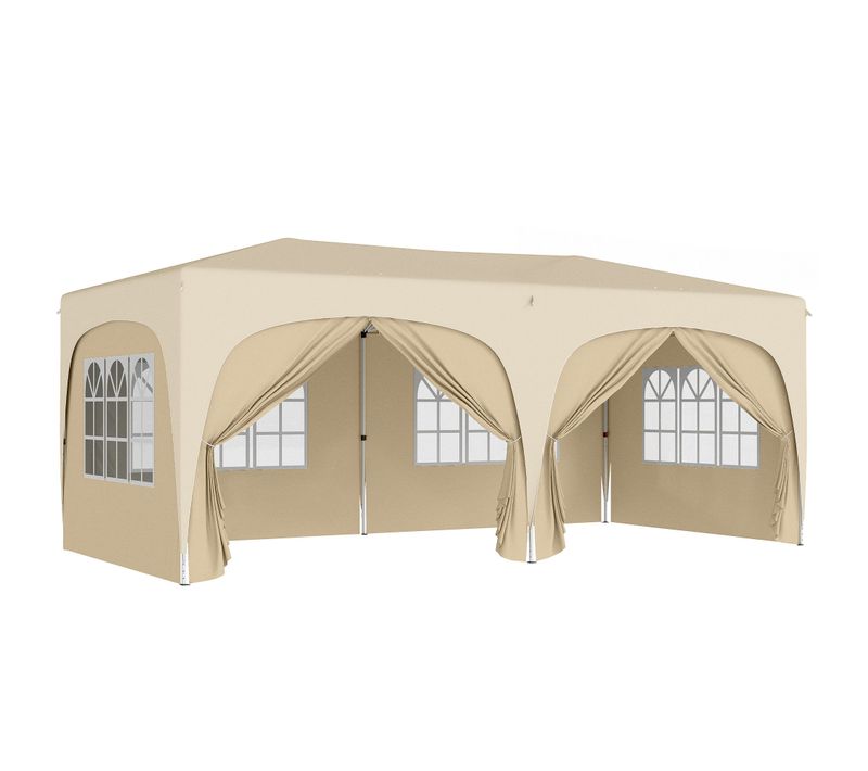 Tonnelle Barnum Pop Up Automatique 3x6 M Réglable Avec Accessoires