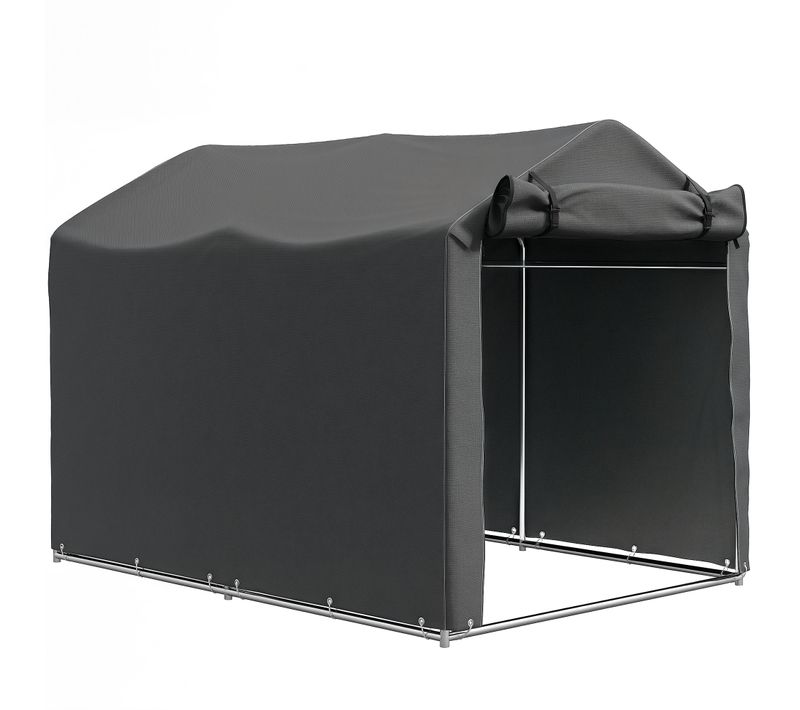 Tente De Stockage - Abri De Jardin Dim. 2 X 1,6 X 1,65 M - Gris