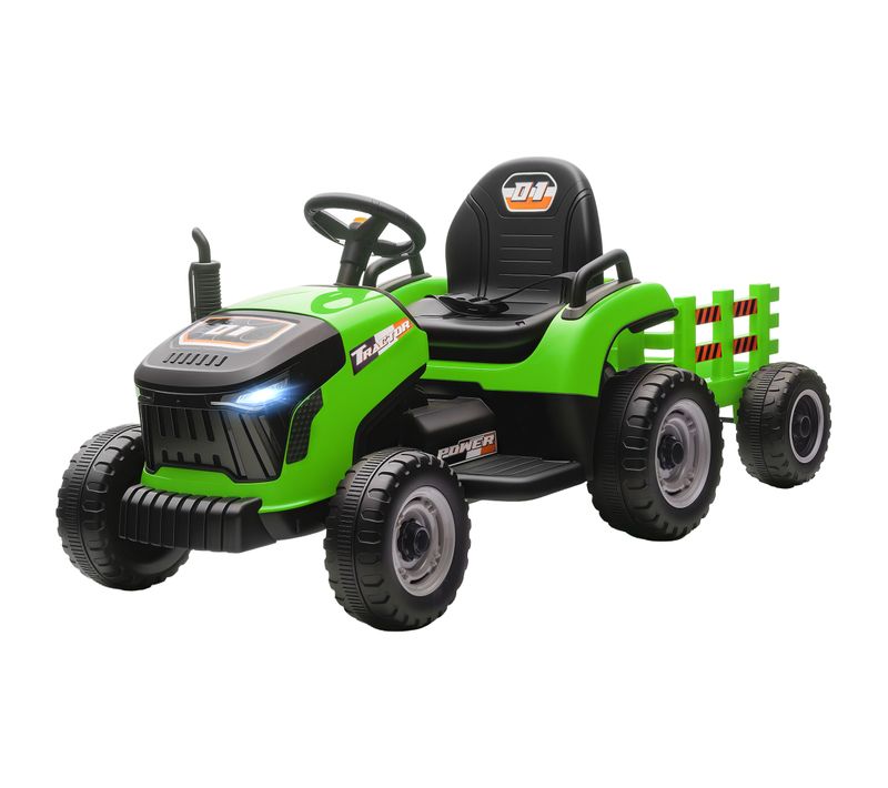 Tracteur électrique Enfant Avec Remorque Amovible Et Télécommande Nombreux Effets