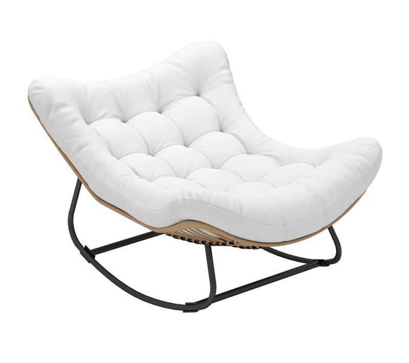 Fauteuil De Jardin à Bascule à Oreilles épais Coussin