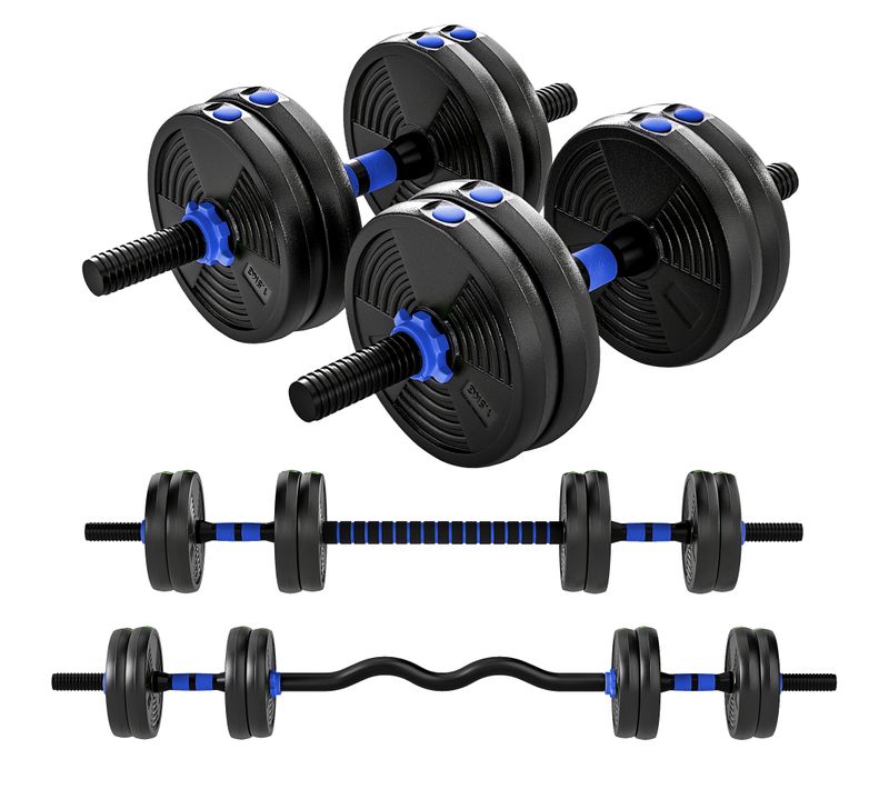 Ensemble D'haltères Musculation Multifonction 3 En 1 Haltères Olympic Barre Curl Ez Barre