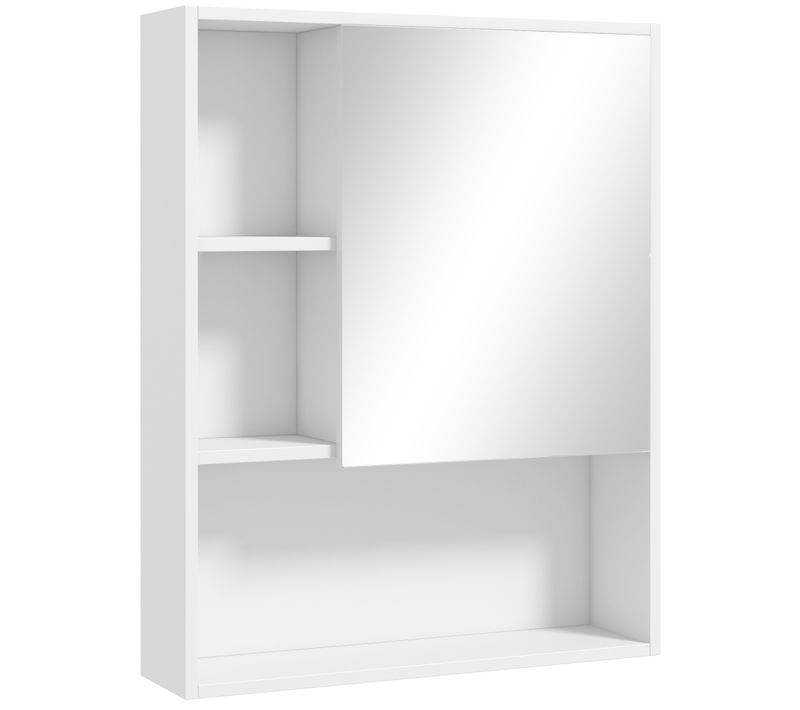 Armoire Murale Miroir Salle De Bain Porte étagère 3 Niches