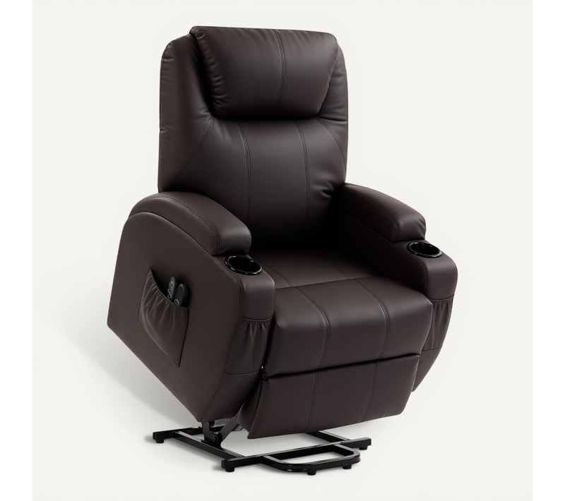Fauteuil Releveur électrique Inclinable Avec Télécommande Chocolat Foncé