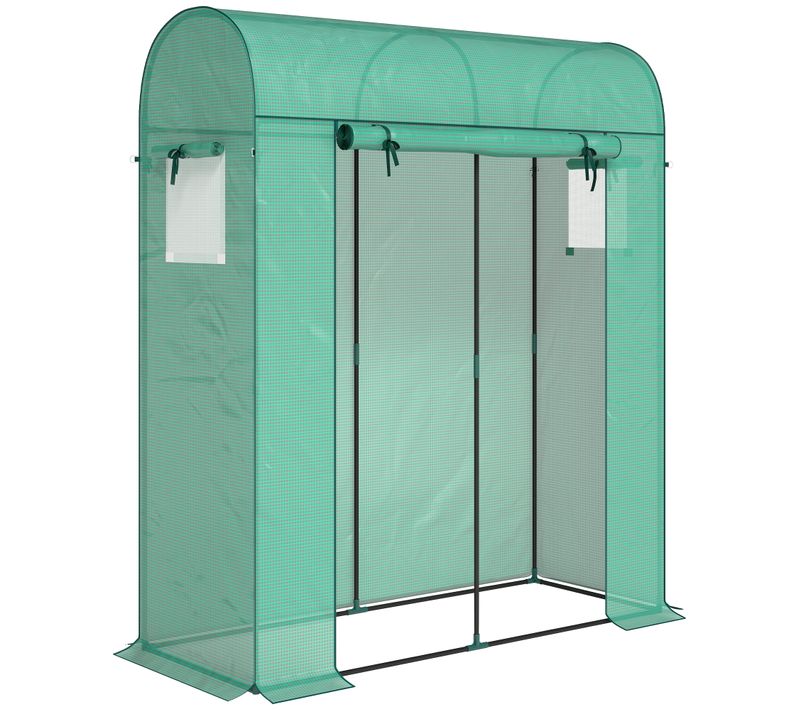 Serre De Jardin Compacte Serre à Tomates Porte 2 Fenêtres