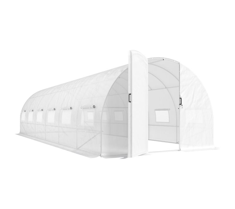 Serre Tunnel De Jardin 24 M² Porte 12 Fenêtres