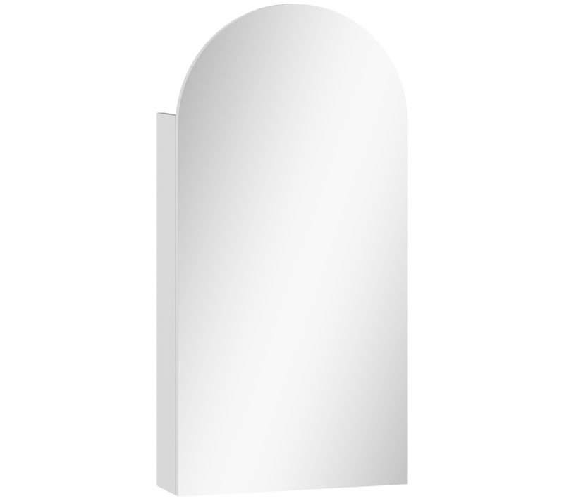 Armoire Miroir Murale Salle De Bain Design 3 étagères Verre Blanc